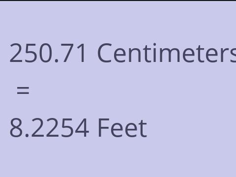 250.71 CM TO FEET