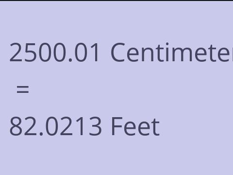 2500.01 CM TO FEET