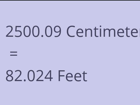 2500.09 CM TO FEET