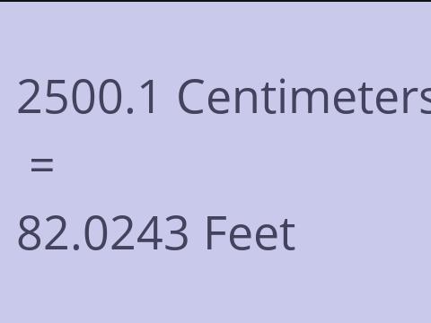 2500.1 CM TO FEET