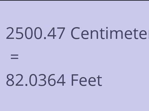 2500.47 CM TO FEET