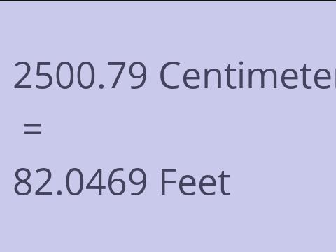 2500.79 CM TO FEET