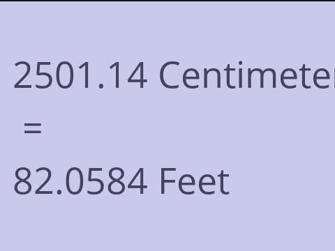 2501.14 CM TO FEET
