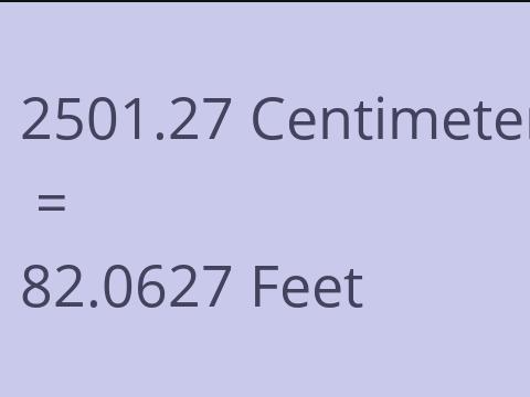 2501.27 CM TO FEET