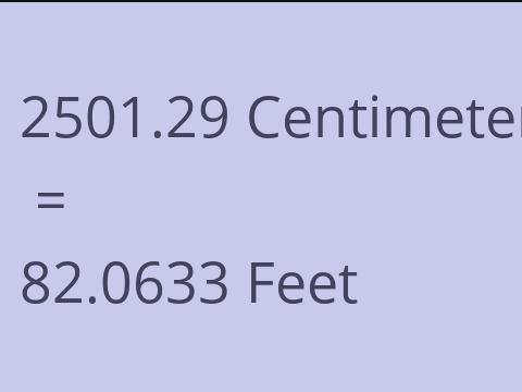 2501.29 CM TO FEET