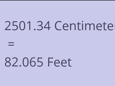2501.34 CM TO FEET