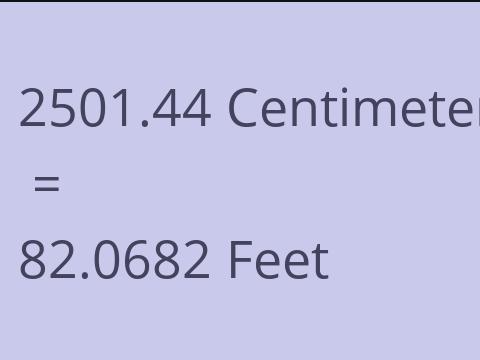 2501.44 CM TO FEET
