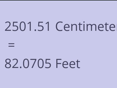 2501.51 CM TO FEET