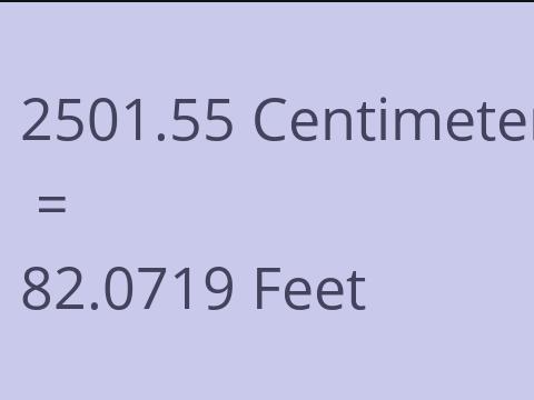2501.55 CM TO FEET