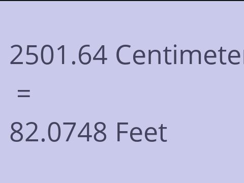 2501.64 CM TO FEET