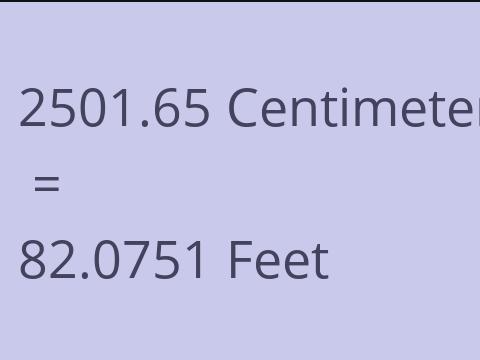 2501.65 CM TO FEET