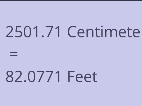 2501.71 CM TO FEET