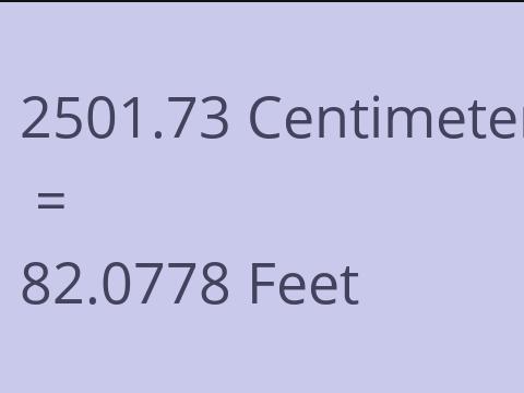 2501.73 CM TO FEET