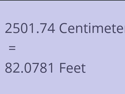 2501.74 CM TO FEET