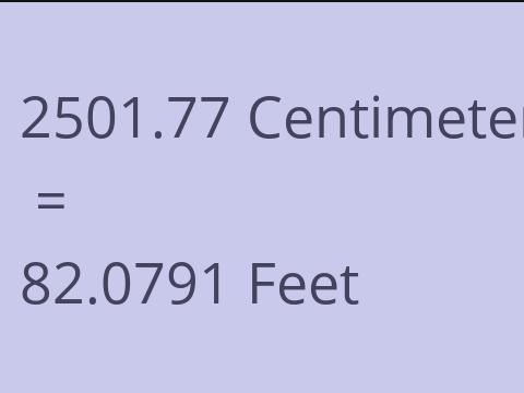 2501.77 CM TO FEET