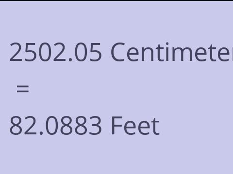 2502.05 CM TO FEET