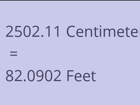 2502.11 CM TO FEET