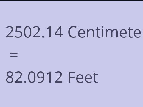 2502.14 CM TO FEET