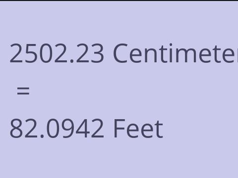 2502.23 CM TO FEET