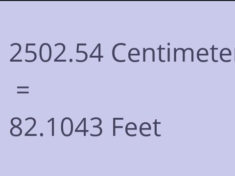2502.54 CM TO FEET