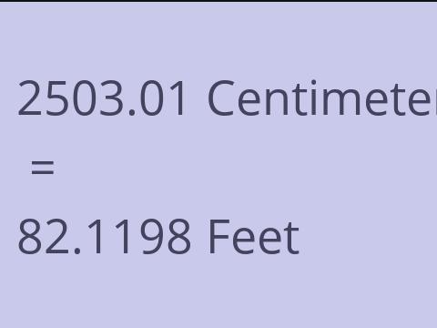 2503.01 CM TO FEET