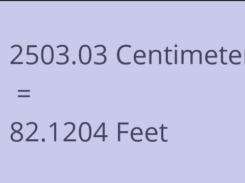 2503.03 CM TO FEET