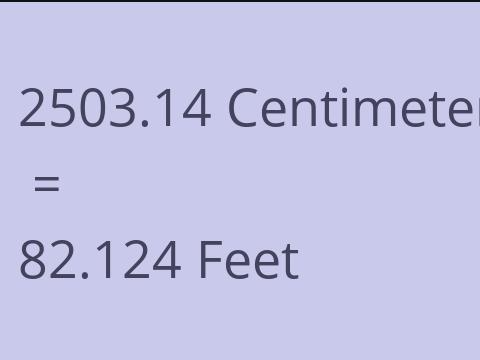 2503.14 CM TO FEET