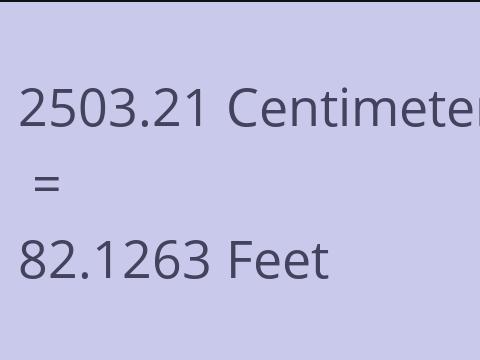 2503.21 CM TO FEET