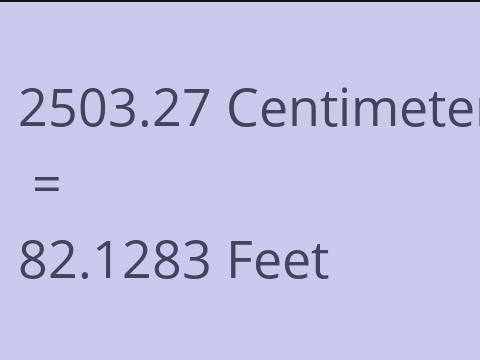 2503.27 CM TO FEET