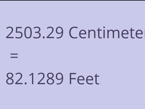 2503.29 CM TO FEET
