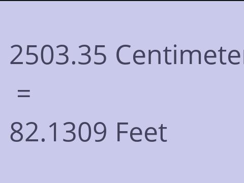 2503.35 CM TO FEET