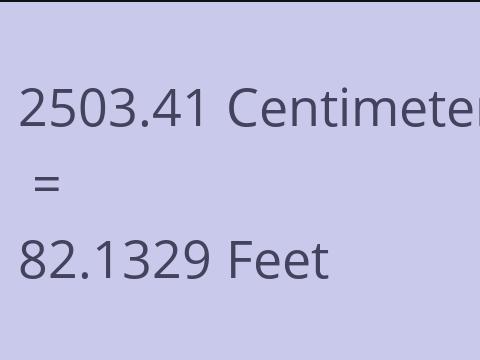 2503.41 CM TO FEET