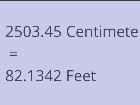 2503.45 CM TO FEET