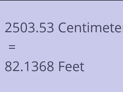 2503.53 CM TO FEET