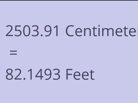 2503.91 CM TO FEET