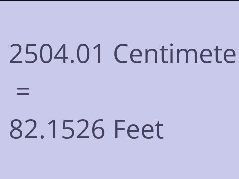 2504.01 CM TO FEET