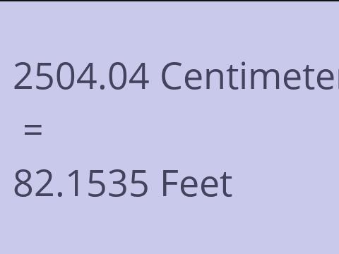 2504.04 CM TO FEET