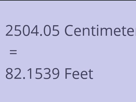 2504.05 CM TO FEET