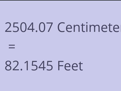 2504.07 CM TO FEET