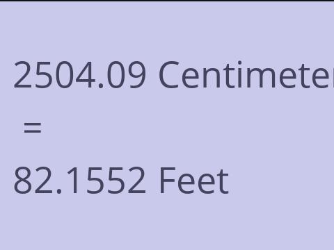 2504.09 CM TO FEET