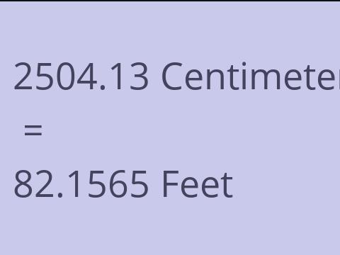 2504.13 CM TO FEET