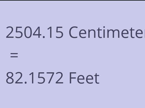 2504.15 CM TO FEET