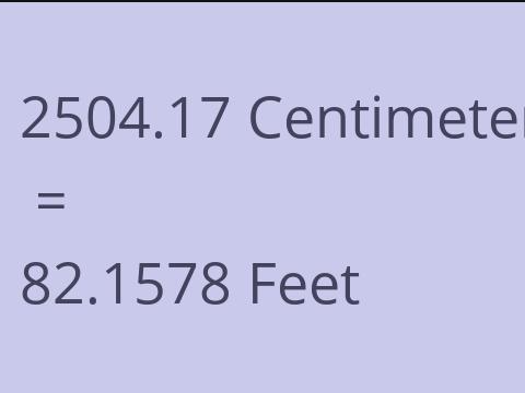2504.17 CM TO FEET