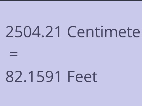2504.21 CM TO FEET