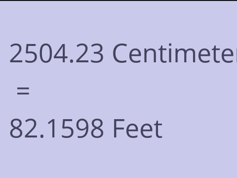 2504.23 CM TO FEET