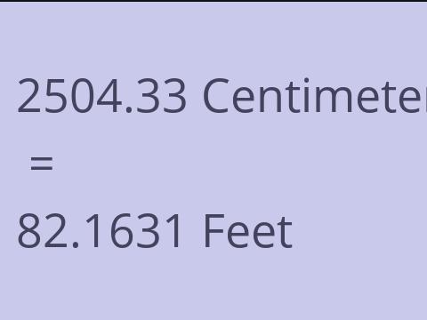 2504.33 CM TO FEET
