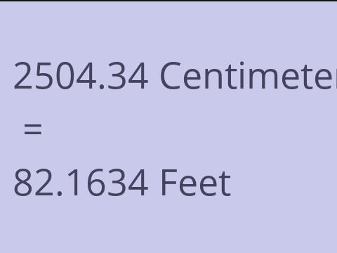 2504.34 CM TO FEET