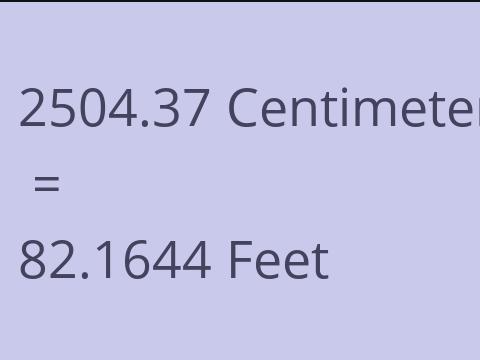 2504.37 CM TO FEET