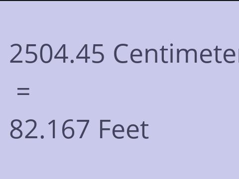 2504.45 CM TO FEET