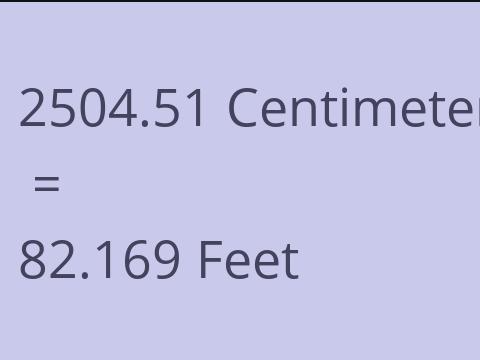 2504.51 CM TO FEET